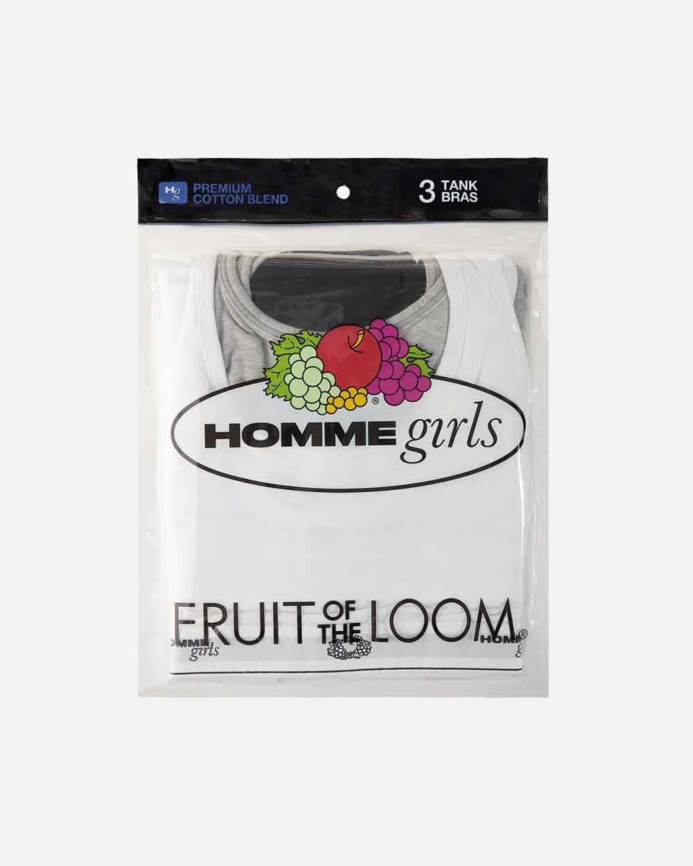 Fruit Of The Loom x Classic Sports Bra Heather Grey/Black/White 3 Pack - Image 5